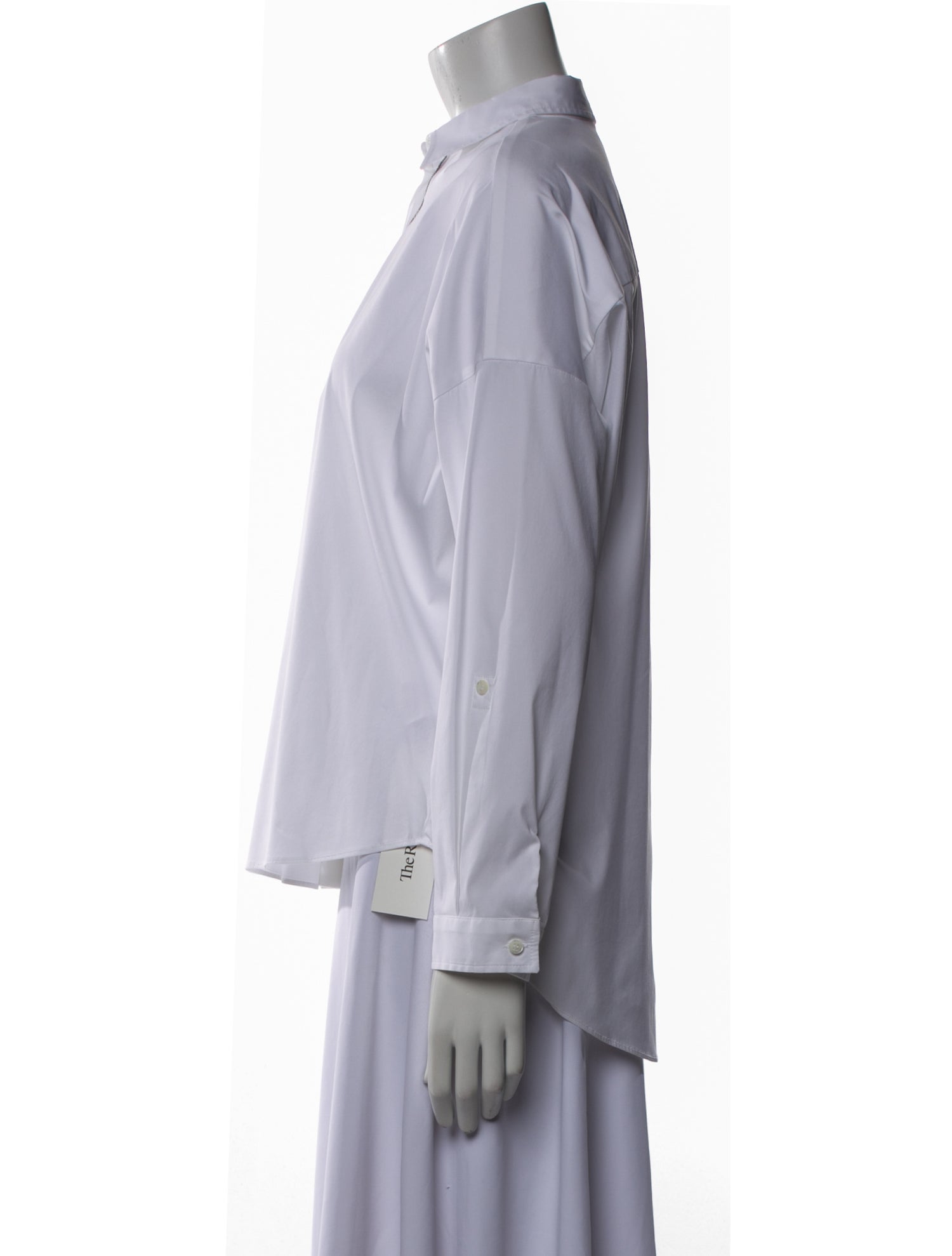 Brunello Cucinelli Mock Neck Long Sleeve Button-Up Top